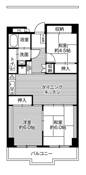 3DK Tochigi-shi ရှိ Village House Tochigi Hinode Tower ၏ အခန်းဖွဲ့စည်းပုံ