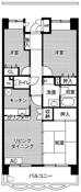 3LDK floorplan of Village House Shiomi Tower in Koto-ku