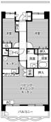 2LDK floorplan of Village House Higashi Matsuyama Tower in Higashimatsuyama-shi