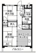 2DK floorplan of Village House Yanagisaki Tower in Kawaguchi-shi