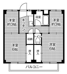刈谷市ビレッジハウス野田の間取り図4K