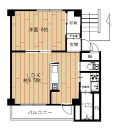 Planta 1LDK Village House Mabi Dai 2 em Kurashiki-shi