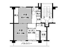 Wakayama-shi मा Village House Narutaki को 2DK फ्लोरप्लान