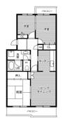 3LDK denah lantai Village House Narita Tamatsukuri di Narita-shi