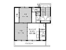 2DK floorplan of Village House Sasagawa in Yokkaichi-shi