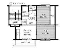 Planta 2DK Village House Sasagawa em Yokkaichi-shi