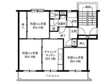 Planta 3DK Village House Sasagawa em Yokkaichi-shi