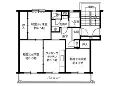 3DK floorplan of Village House Sasagawa in Yokkaichi-shi