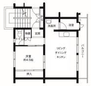 位于宮城野区的Village House 仙台鶴ケ谷五丁目的平面图1LDK